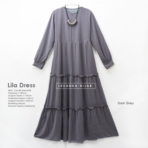 GAi-020 Lila Dress - Gamis Polos Ceruti Babydoll